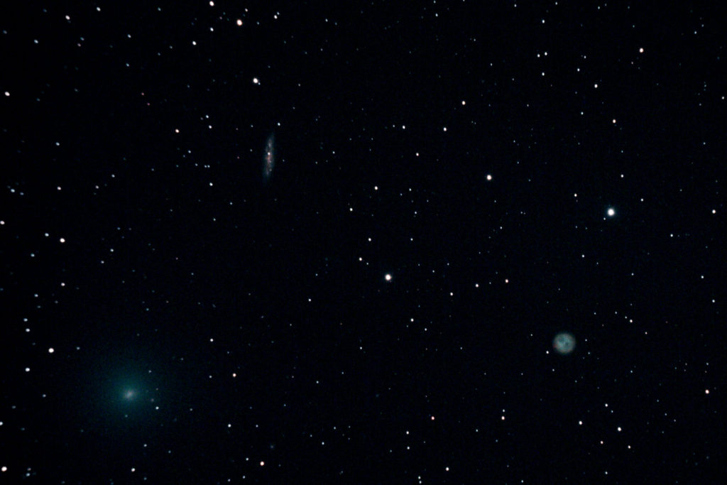 Comet 41P passing M97 and M108 on 22nd March 2017. Comet 41P passing M97 and M108 on 22nd March 2017.